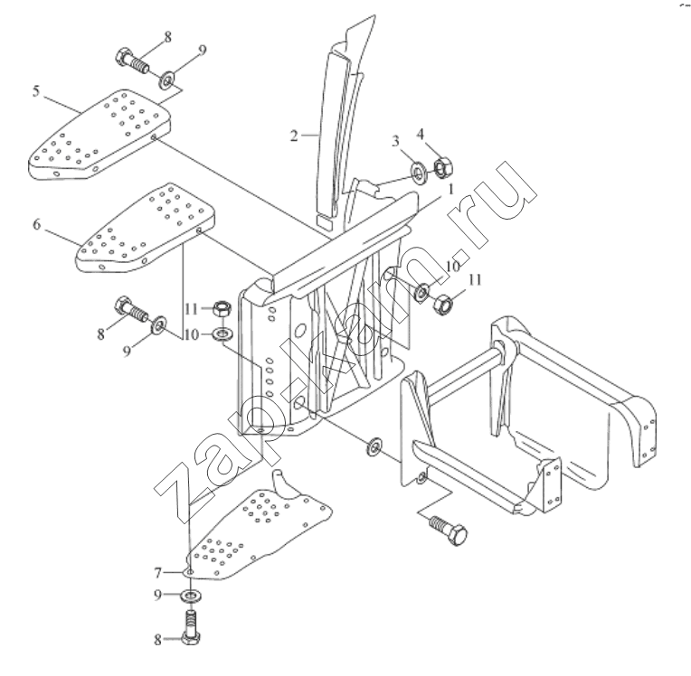 Схема/чертеж: RIGHT DOOR STEP / Shaanxi Shacman SX3256DT384