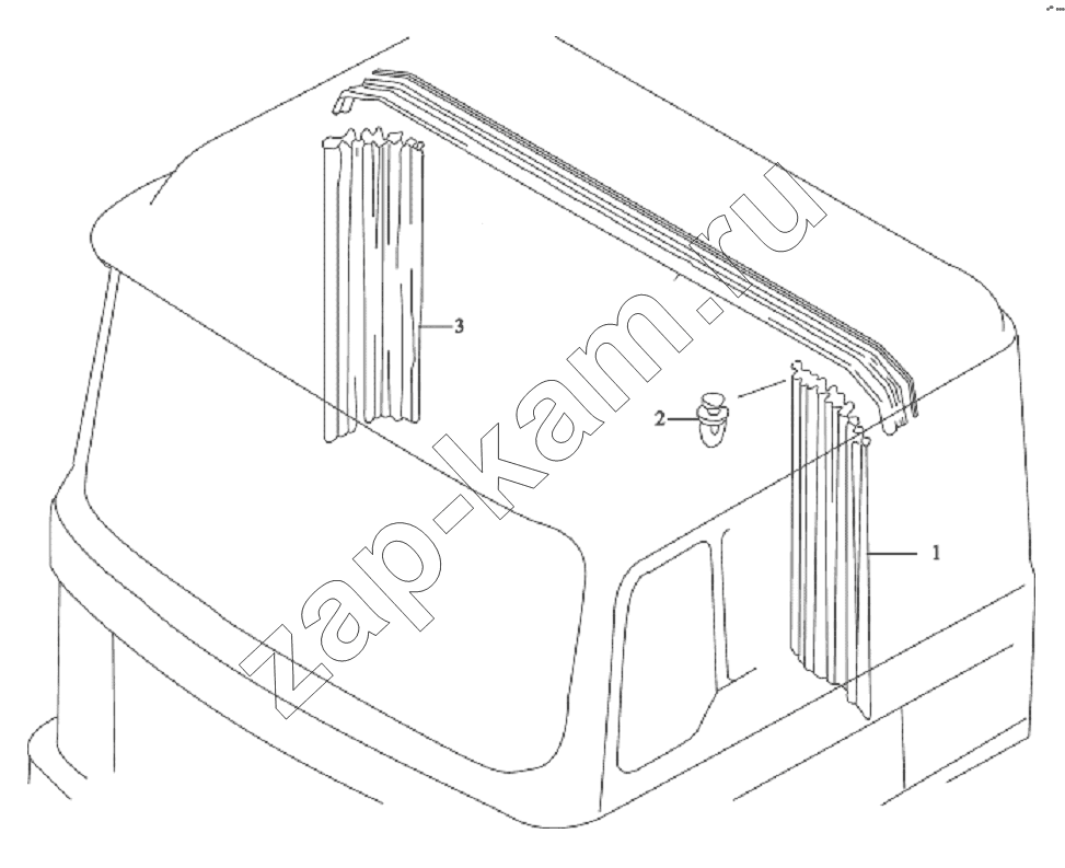 Схема/чертеж: TRANSVERSE CURTAIN / Shaanxi Shacman SX3256DT384
