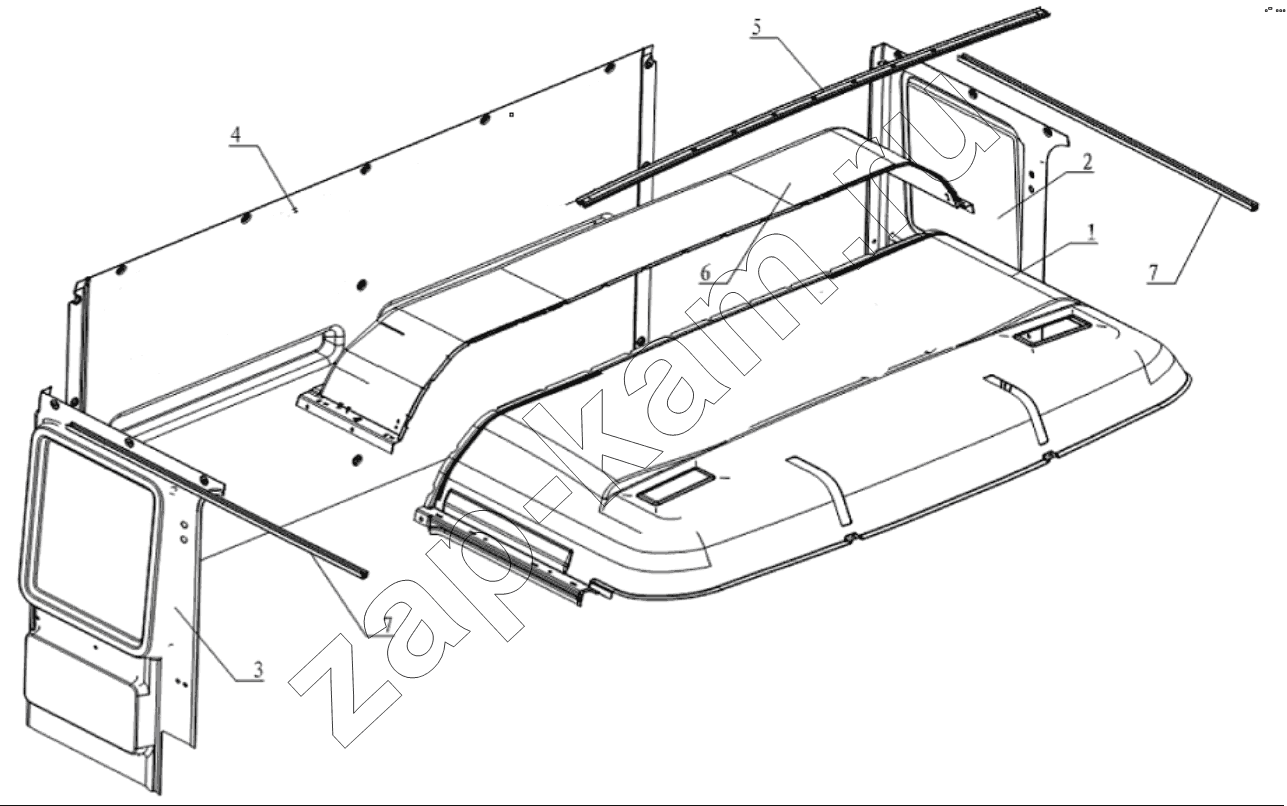 Схема/чертеж: SIDE-WALL PANELING CLOSED WITH NOUNTING / Shaanxi Shacman SX3256DT384