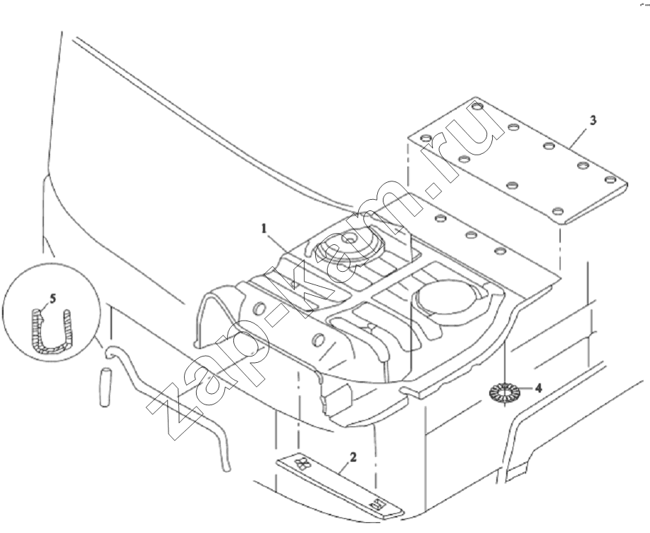 Схема/чертеж: ENGINE COWLING INSULATION / Shaanxi Shacman SX3256DT384