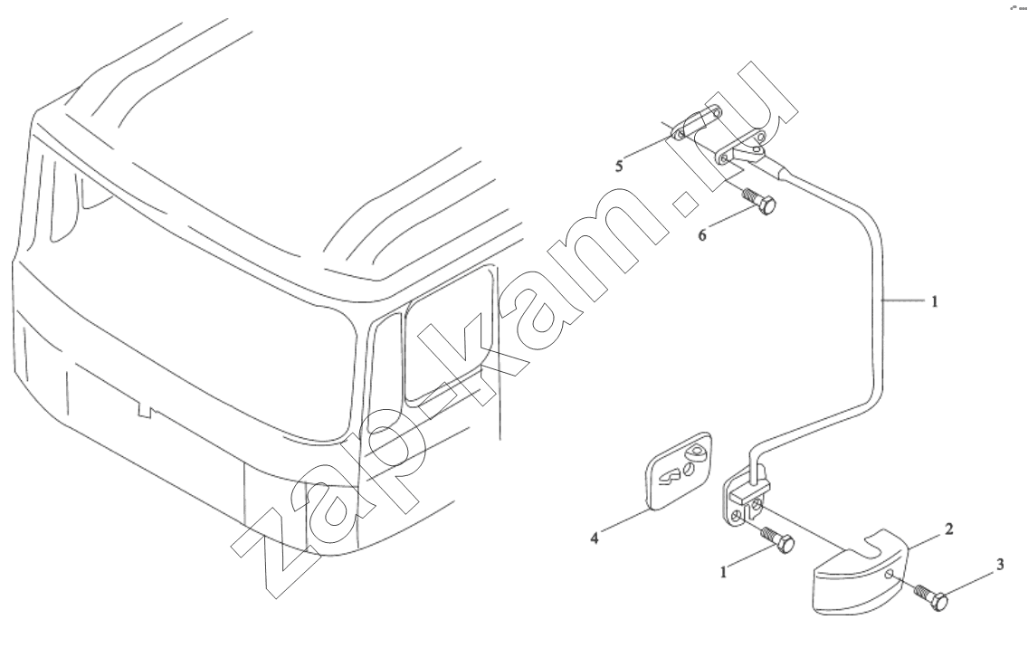 Схема/чертеж: ЛЕВОЕ ЗЕРКАЛО / Shaanxi Shacman SX3256DT384