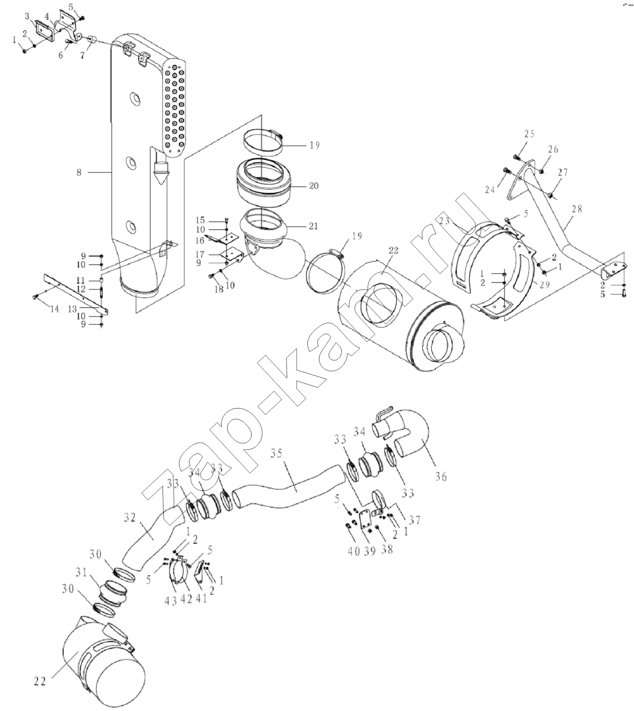 Схема/чертеж: AIR CLEANING DEVICE (F3000/WP12) / Shaanxi Shacman SX3256DT384
