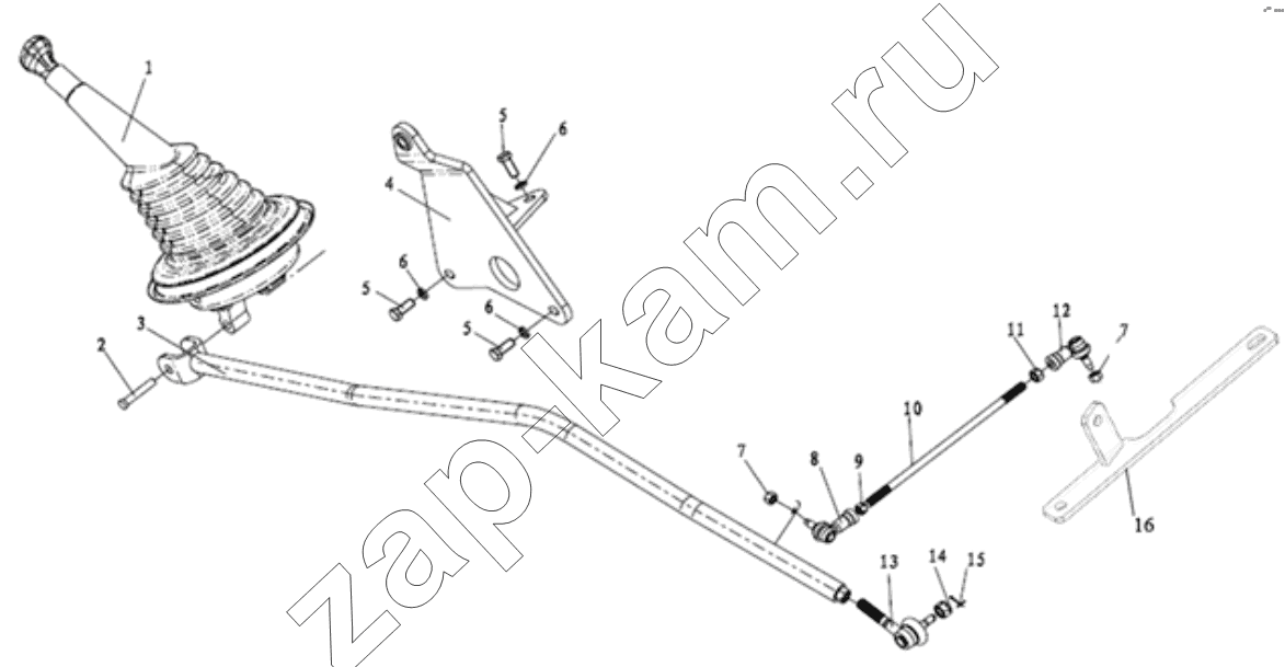 Схема/чертеж: SHIFTING DEVECE / Shaanxi Shacman SX3256DT384