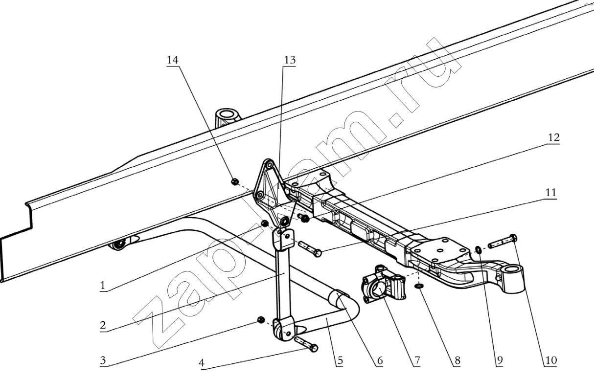 Схема/чертеж: FRONT STABILIZER ASSY / Shaanxi Shacman SX3256DT384