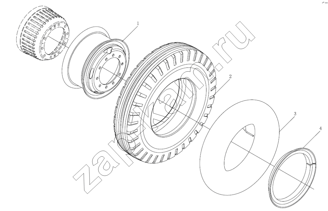Схема/чертеж: WHEELING SYSTEM / Shaanxi Shacman SX3256DT384