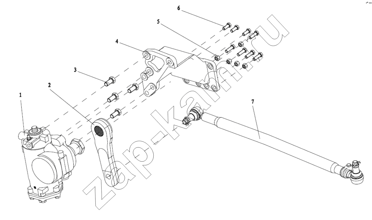 Схема/чертеж: STEERING TRANSMISSION DEVICE / Shaanxi Shacman SX3256DT384