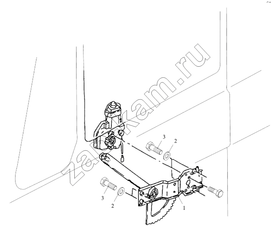 Схема/чертеж: DOOR WINDOW LIFTER LEFT OPERATED / Shaanxi Shacman SX3256DT384