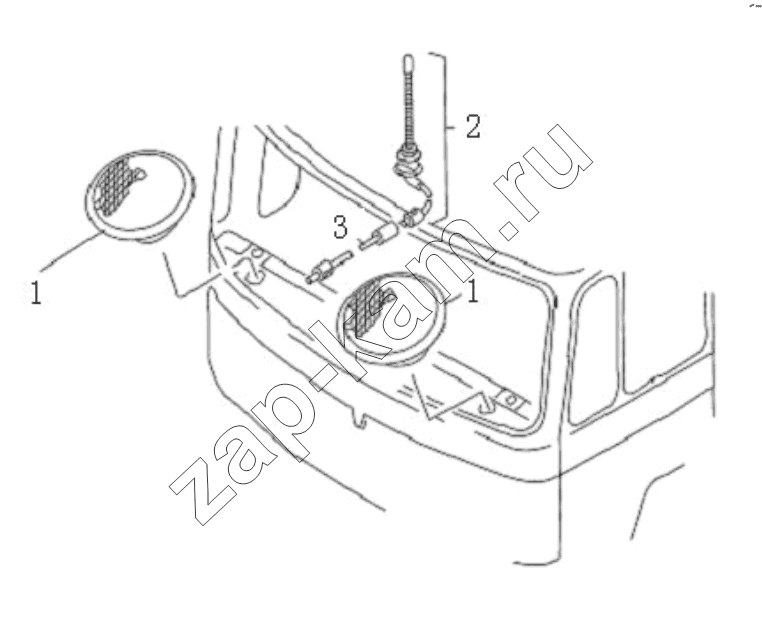 Схема/чертеж: LOUDHAILER WIRE / Shaanxi Shacman SX3256DT384