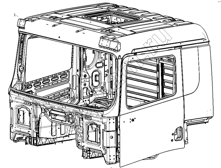 Схема/чертеж: CAB WELDING ASSY / Shaanxi Shacman SX32586T384 (X3000)