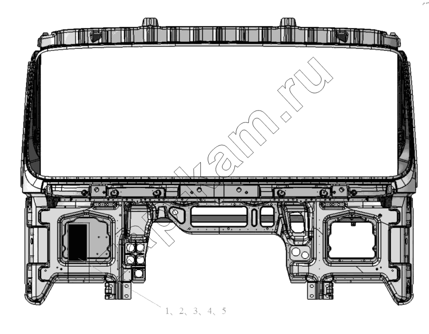 Схема/чертеж: FRONT TERMINAL BOX / Shaanxi Shacman SX32586T384 (X3000)