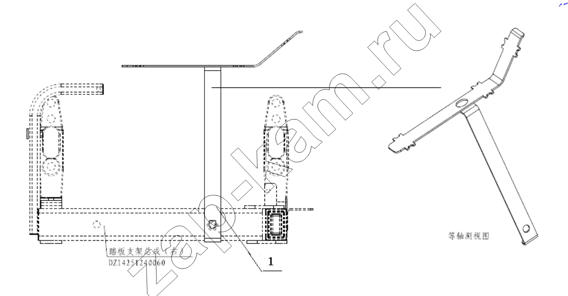 Схема/чертеж: WIRE HARNESS FIXING BRACKET / Shaanxi Shacman SX32586T384 (X3000)
