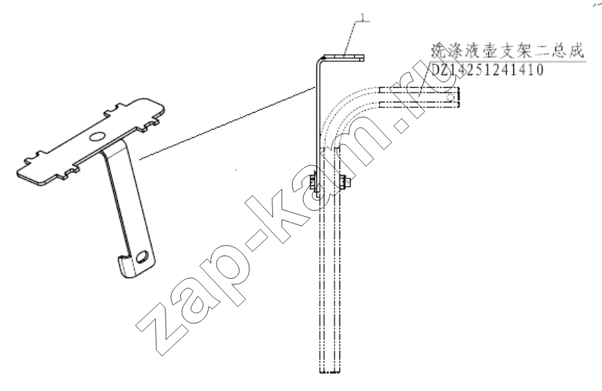 Схема/чертеж: BRACKET / Shaanxi Shacman SX32586T384 (X3000)