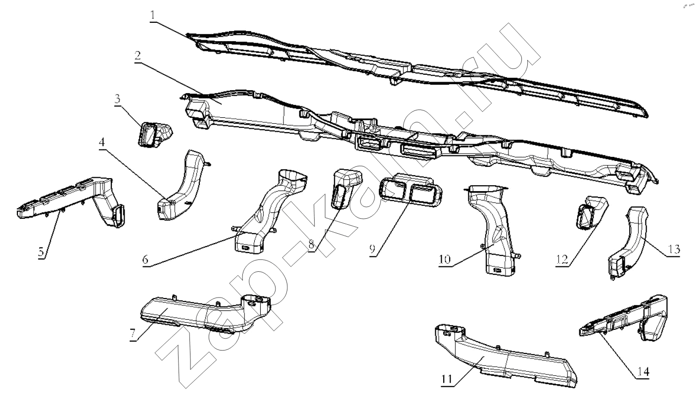 Схема/чертеж: AIR DUCT / Shaanxi Shacman SX32586T384 (X3000)