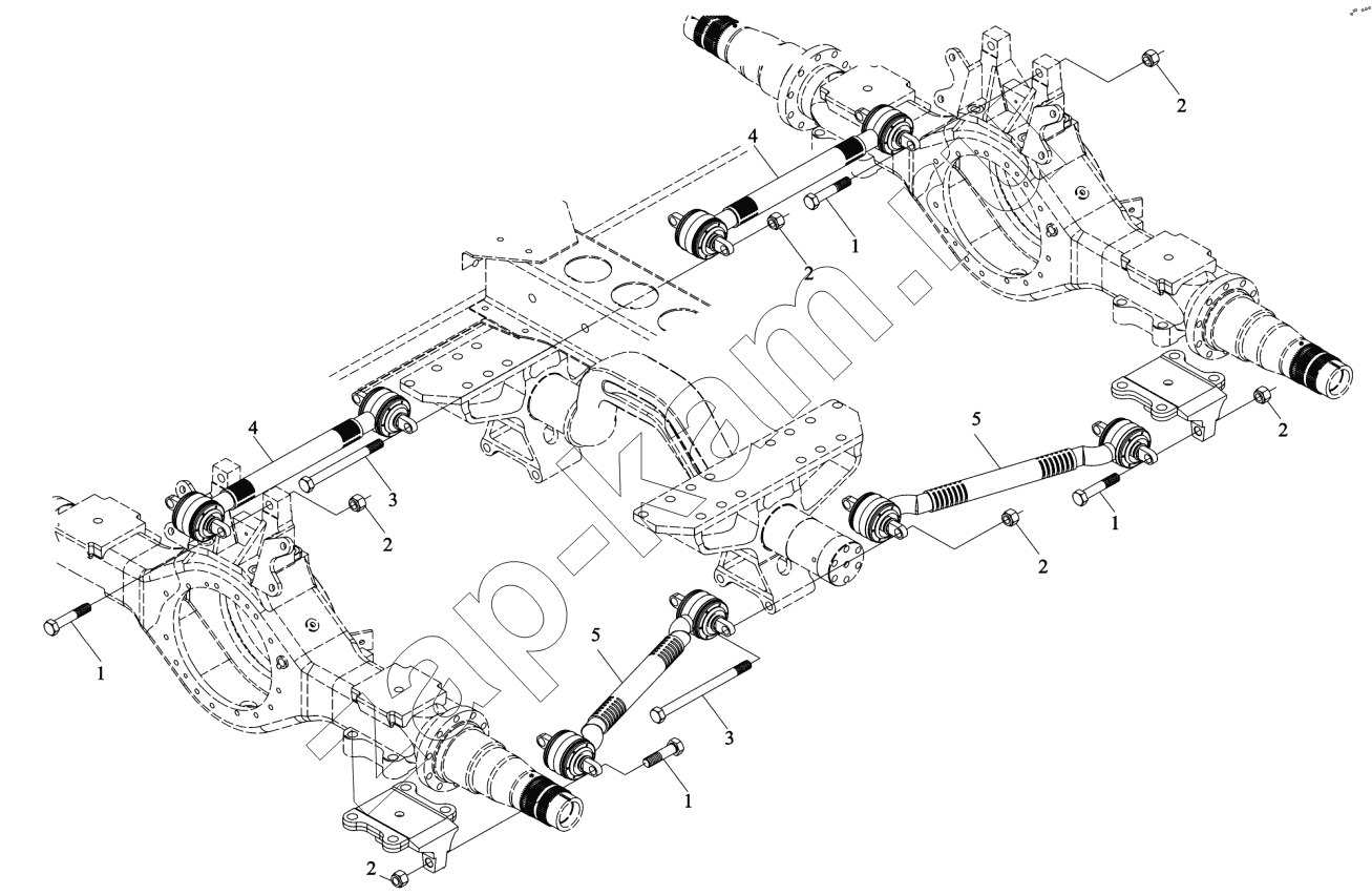 Схема/чертеж: REAR SUSPENSION II (DC95319520801) / Shaanxi Shacman SX32586T384 (X3000)
