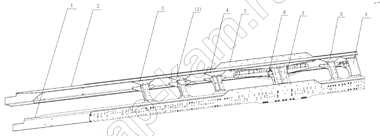 Схема/чертеж: THE FRAME / Shaanxi Shacman SX32586T384 (X3000)