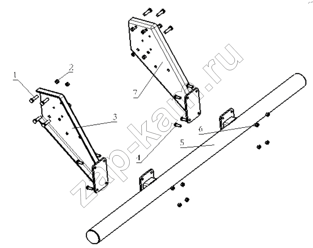 Схема/чертеж: DEFENSIVE DRILL PROTECTION FRAME / Shaanxi Shacman SX32586T384 (X3000)