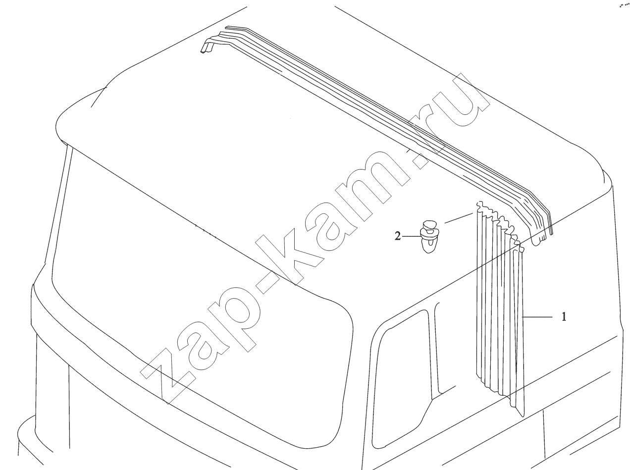 Схема/чертеж: TRANSVERSE CURTAIN / Shaanxi Shacman SX32586T384 (X3000)