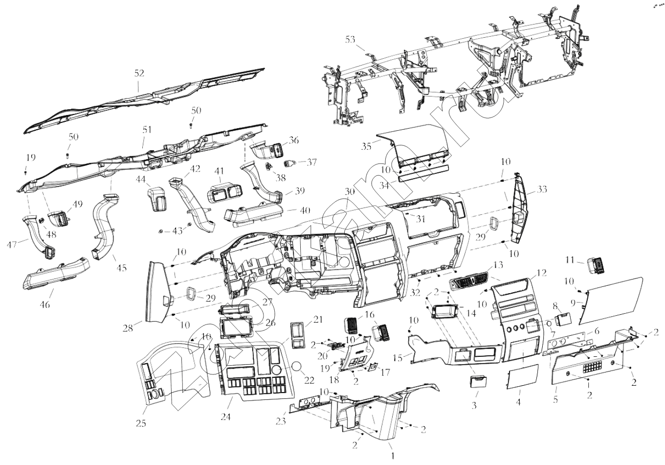 Схема/чертеж: DASHBOARD / Shaanxi Shacman SX32586T384 (X3000)