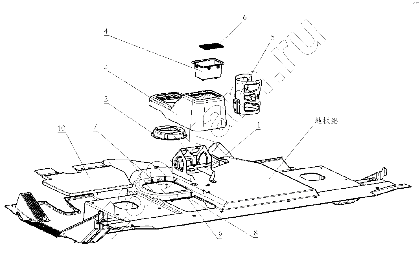 Схема/чертеж: FLOOR MAT WIDE / Shaanxi Shacman SX32586T384 (X3000)