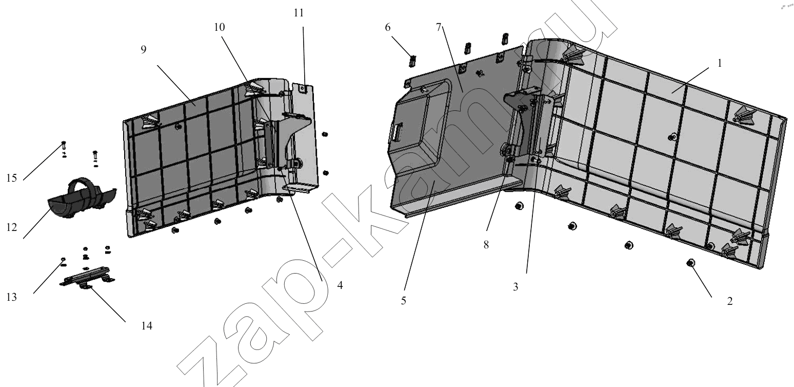 Схема/чертеж: MUDGUARDS / Shaanxi Shacman SX32586T384 (X3000)