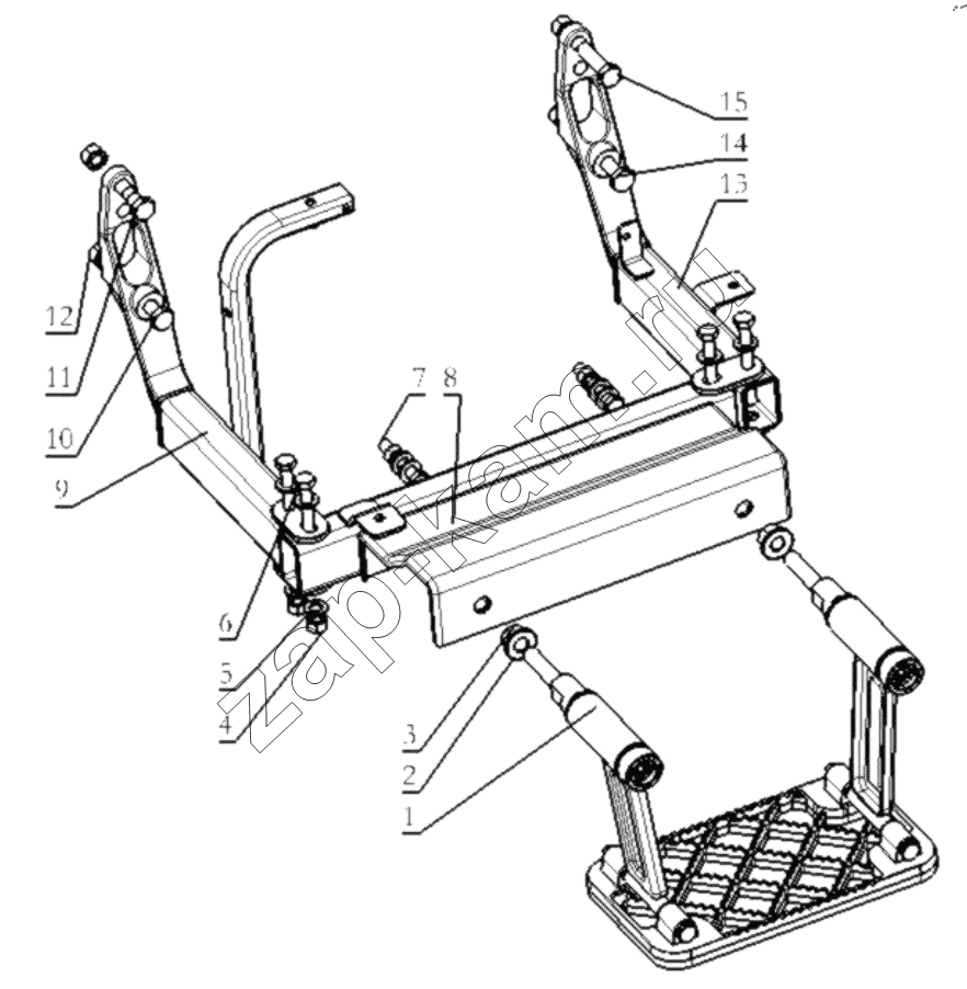 Схема/чертеж: RIGHT FOOT PANEL / Shaanxi Shacman SX32586T384 (X3000)