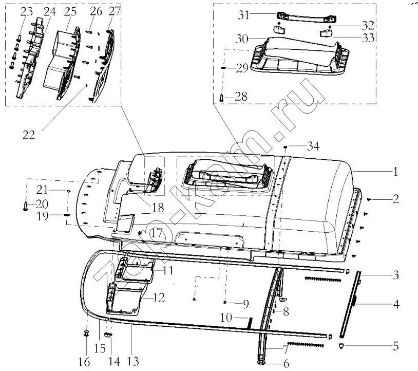 Схема/чертеж: THE INTERIOR TRIM ASSEMBLY / Shaanxi Shacman SX32586T384 (X3000)