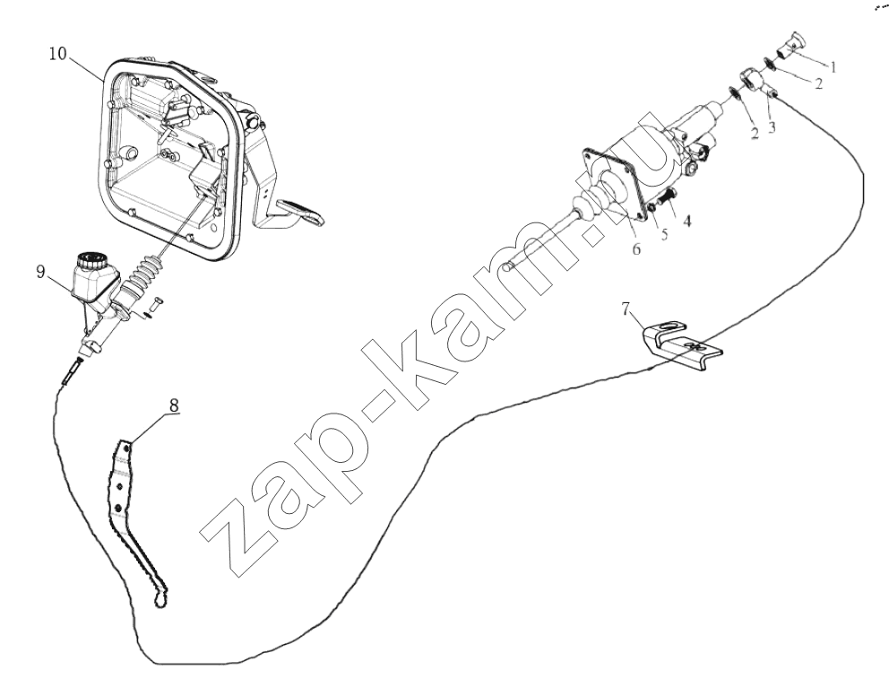 Схема/чертеж: PULL CLUTCH CONTROL DEVICE / Shaanxi Shacman SX32586T384 (X3000)