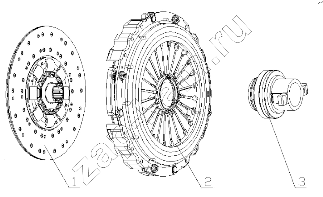 Схема/чертеж: PULL DIAPHRAGM CLUTCH О¦430 / Shaanxi Shacman SX32586T384 (X3000)