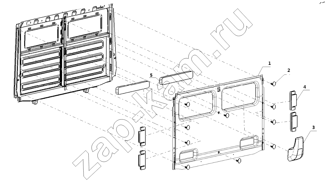 Схема/чертеж: THE INTERIOR TRIM ASSEMBLY / Shaanxi Shacman SX32586T384 (X3000)