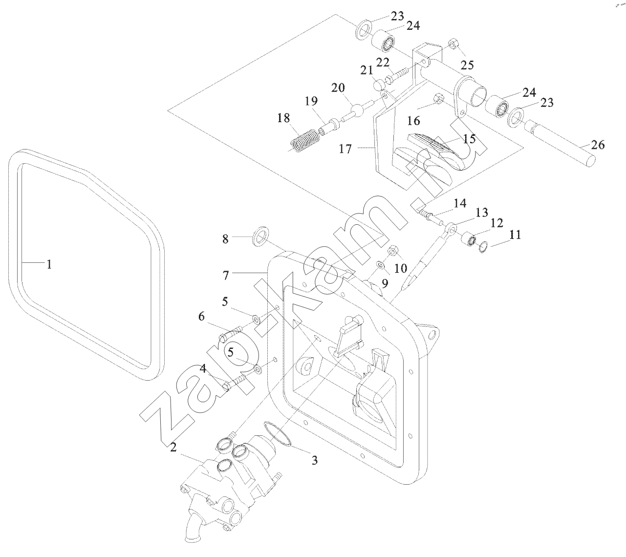 Схема/чертеж: SERVE BRAKE CONTROL DEVICE / Shaanxi Shacman SX32586T384 (X3000)