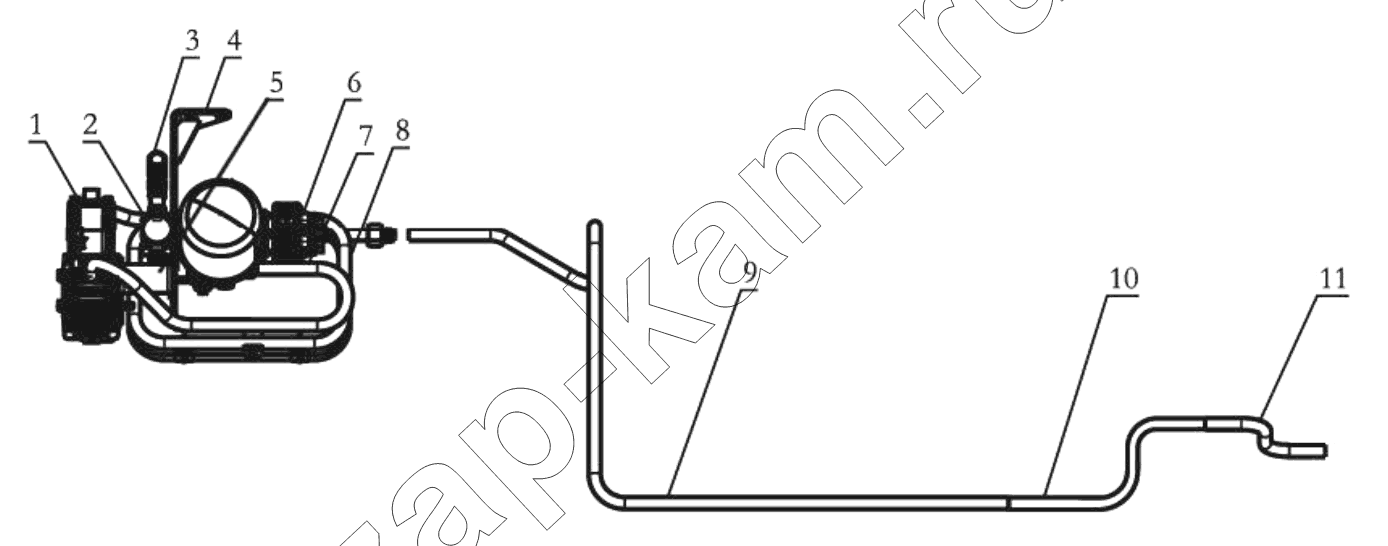 Схема/чертеж: AIR COMPESSOR OUTER LINE / Shaanxi Shacman SX32586T384 (X3000)