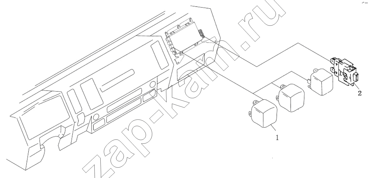 Схема/чертеж: Реле, предохранитель;RELAY, FUSE / Shaanxi Shacman SX3258DR384 (F3000)