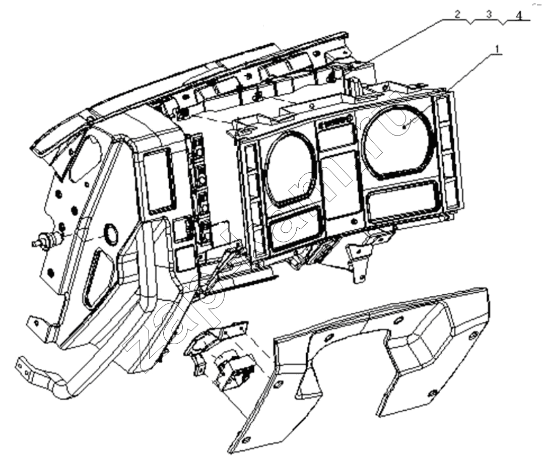 Схема/чертеж: Приборная панель;INSTRUMENT CLUSTER / Shaanxi Shacman SX3258DR384 (F3000)