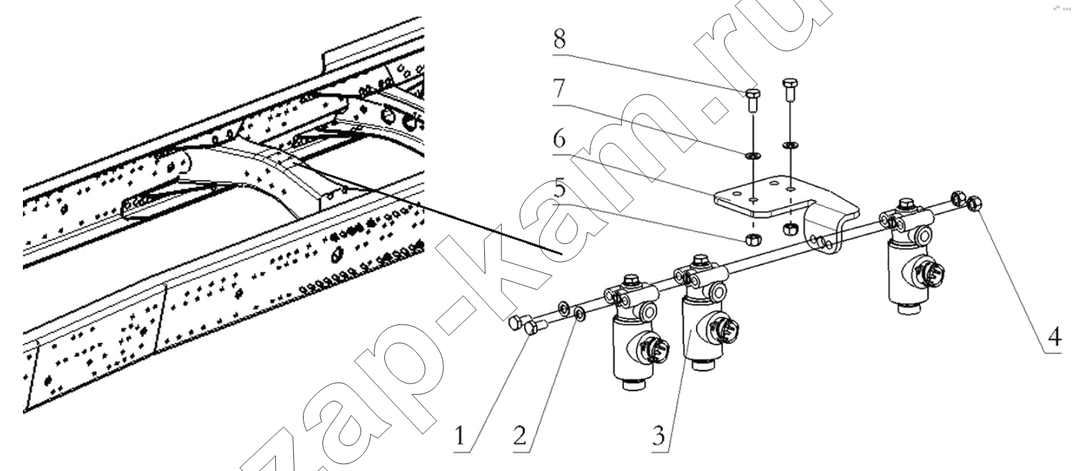 Схема/чертеж: Клапан;VALVE / Shaanxi Shacman SX3258DR384 (F3000)