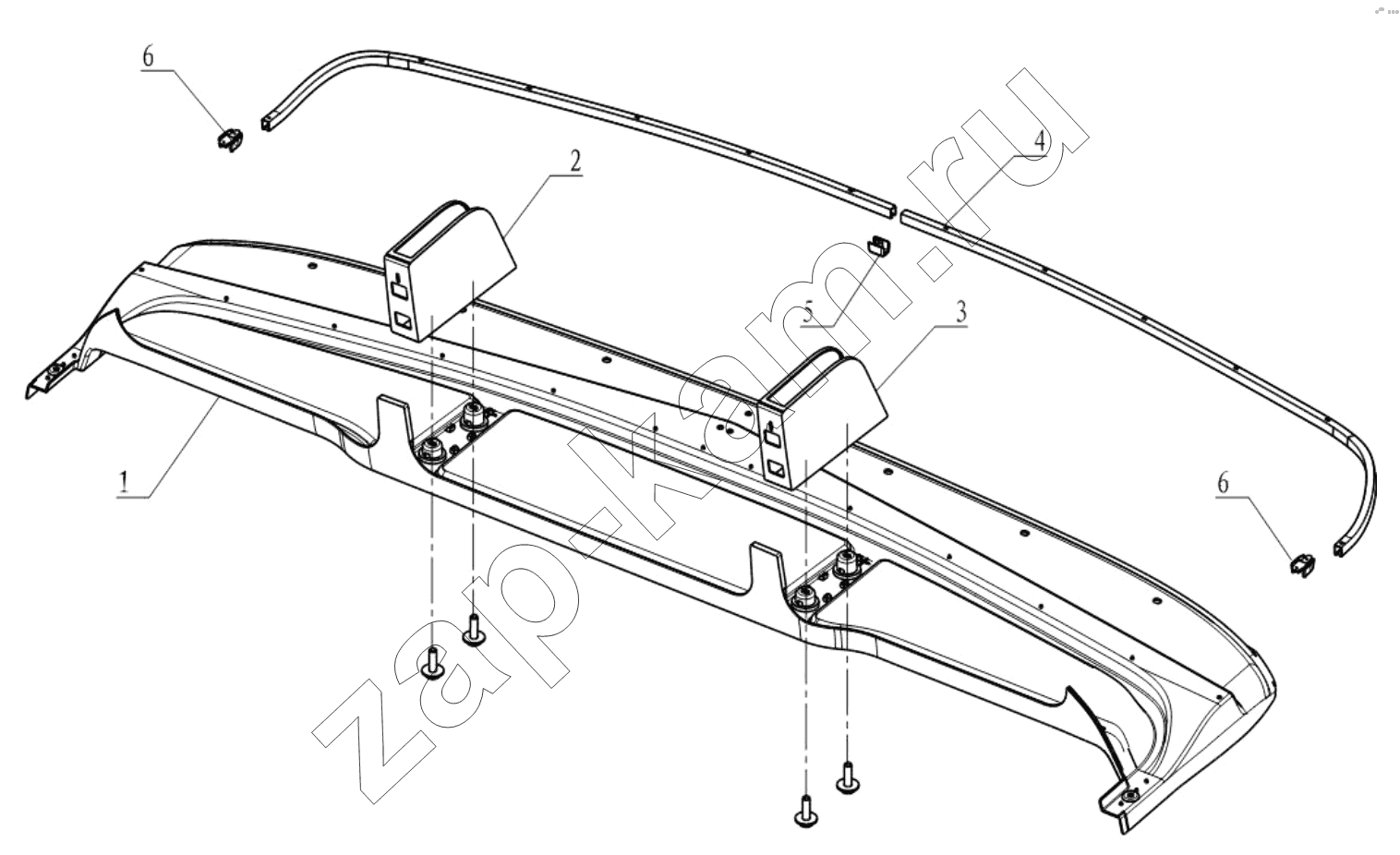 Схема/чертеж: Багажная полка;LUGGAGE RACK / Shaanxi Shacman SX3258DR384 (F3000)