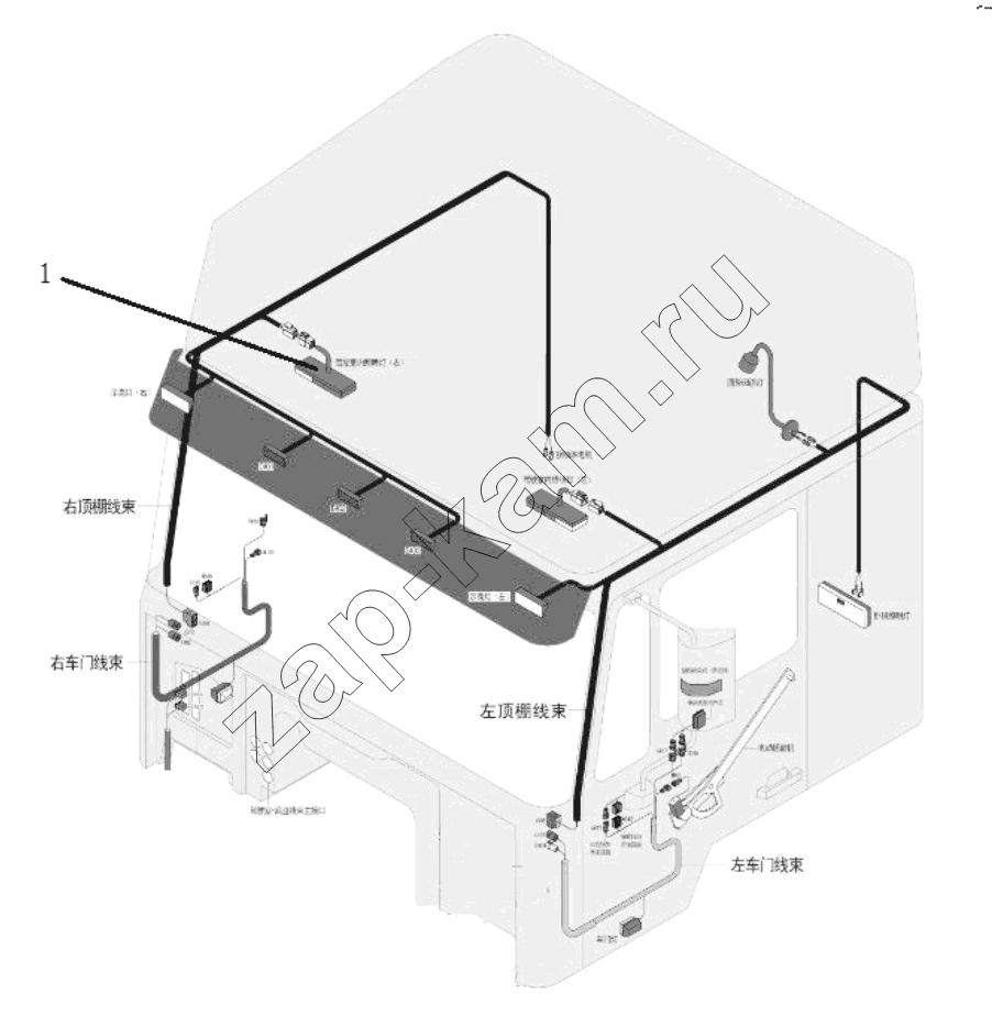 Схема/чертеж: Прожектор;FLOOD LIGHT / Shaanxi Shacman SX3258DR384 (F3000)