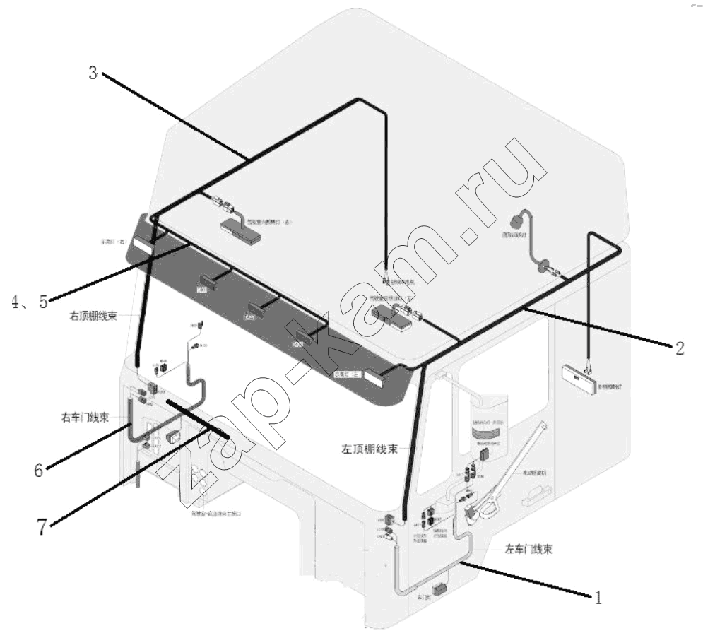 Схема/чертеж: Проводка;WIRING / Shaanxi Shacman SX3258DR384 (F3000)