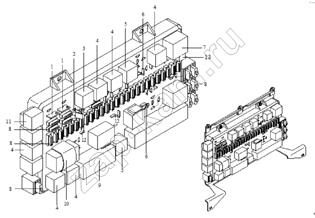 Схема/чертеж: ELECTRIC PANEL 1 / Shaanxi Shacman SX3316DR366 (F2000)