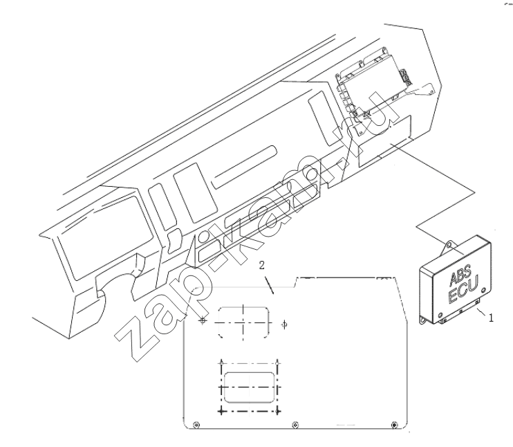 Схема/чертеж: ABS CONTROLLER / Shaanxi Shacman SX3316DR366 (F2000)
