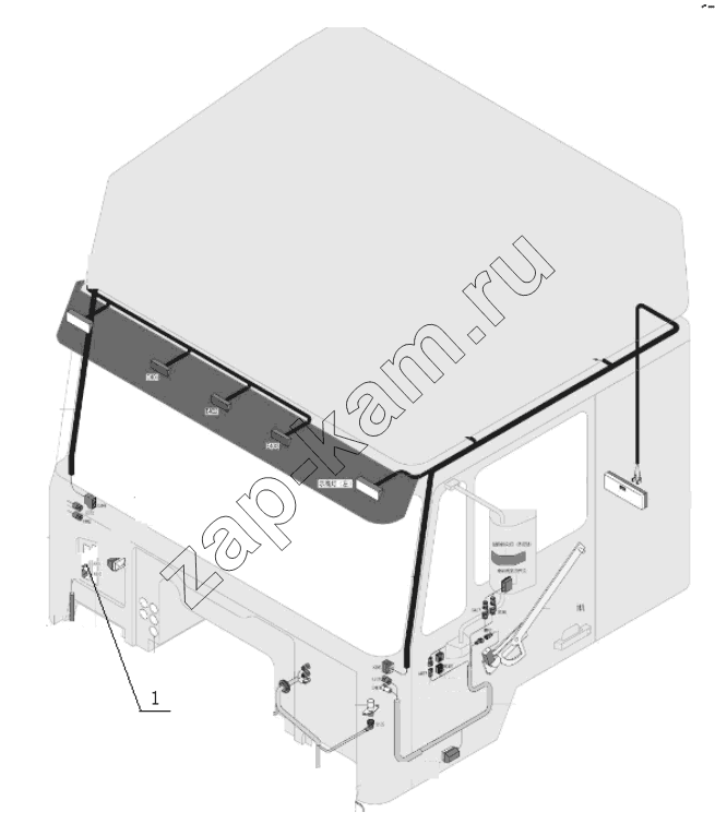 Схема/чертеж: OTHER CABIN WIRING / Shaanxi Shacman SX3316DR366 (F2000)
