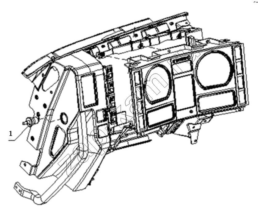 Схема/чертеж: CAB INNER ELECTRONICAL DEVICE / Shaanxi Shacman SX3316DR366 (F2000)