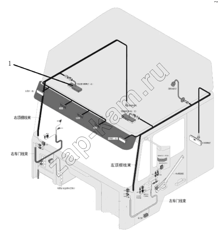 Схема/чертеж: FLOODLIGHT / Shaanxi Shacman SX3316DR366 (F2000)