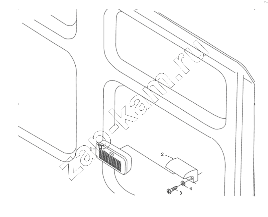 Схема/чертеж: FLOODLIGHT ON REAR PANNEL / Shaanxi Shacman SX3316DR366 (F2000)