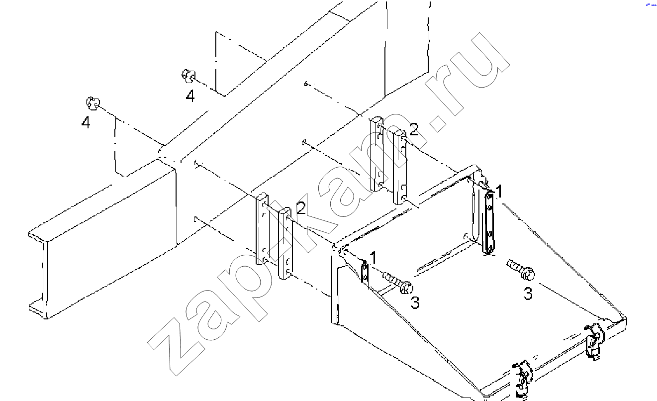 Схема/чертеж: BATTERY BOX MOUNTING / Shaanxi Shacman SX3316DR366 (F2000)