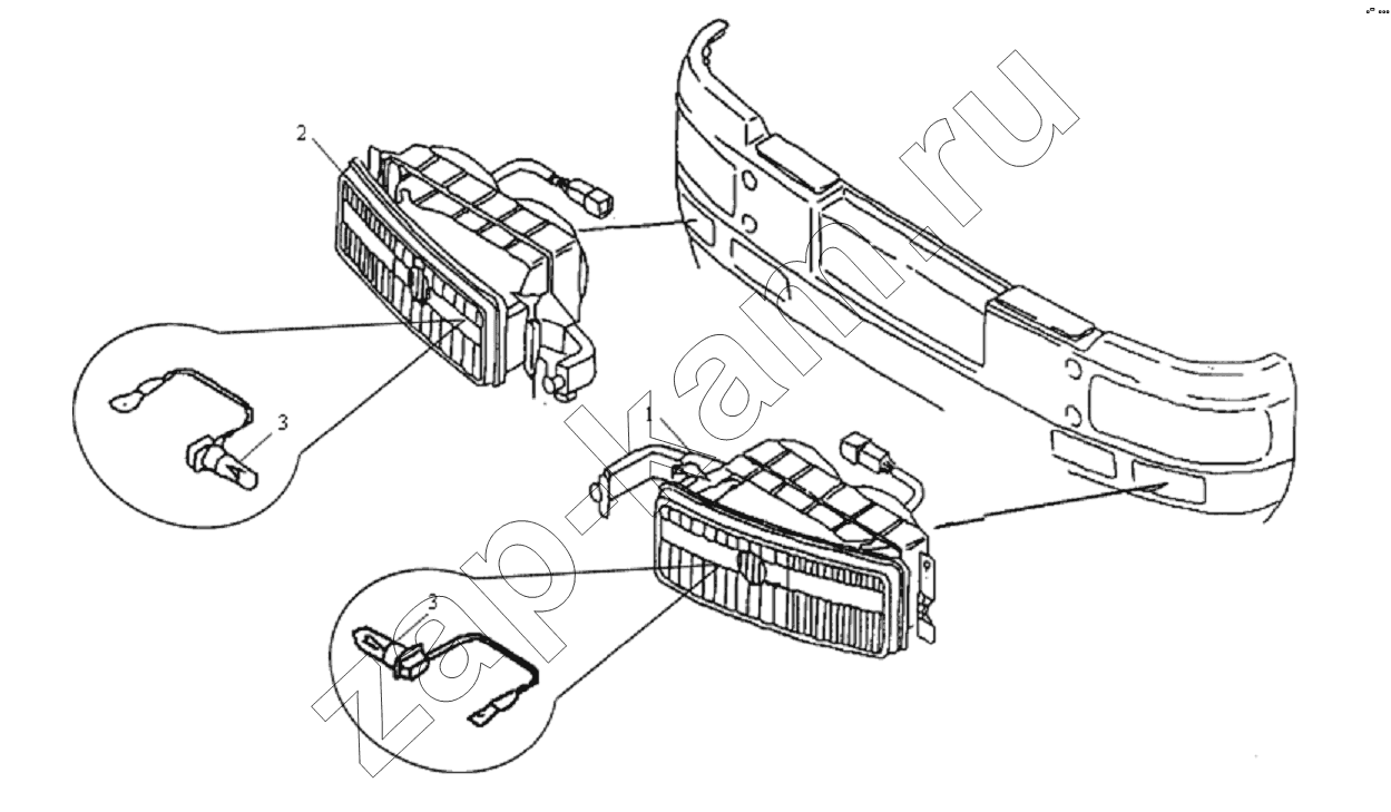 Схема/чертеж: FOGLIGHTS / Shaanxi Shacman SX3316DR366 (F2000)