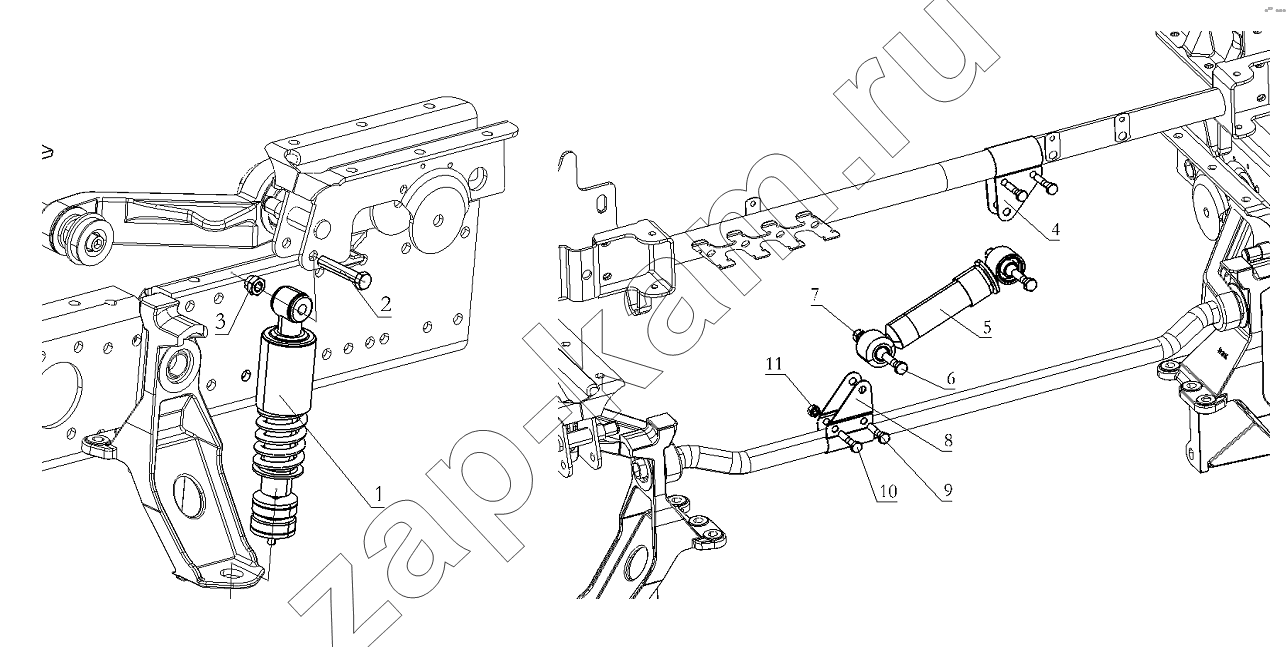Схема/чертеж: FRONT BEARING SPRING / Shaanxi Shacman SX3316DR366 (F2000)