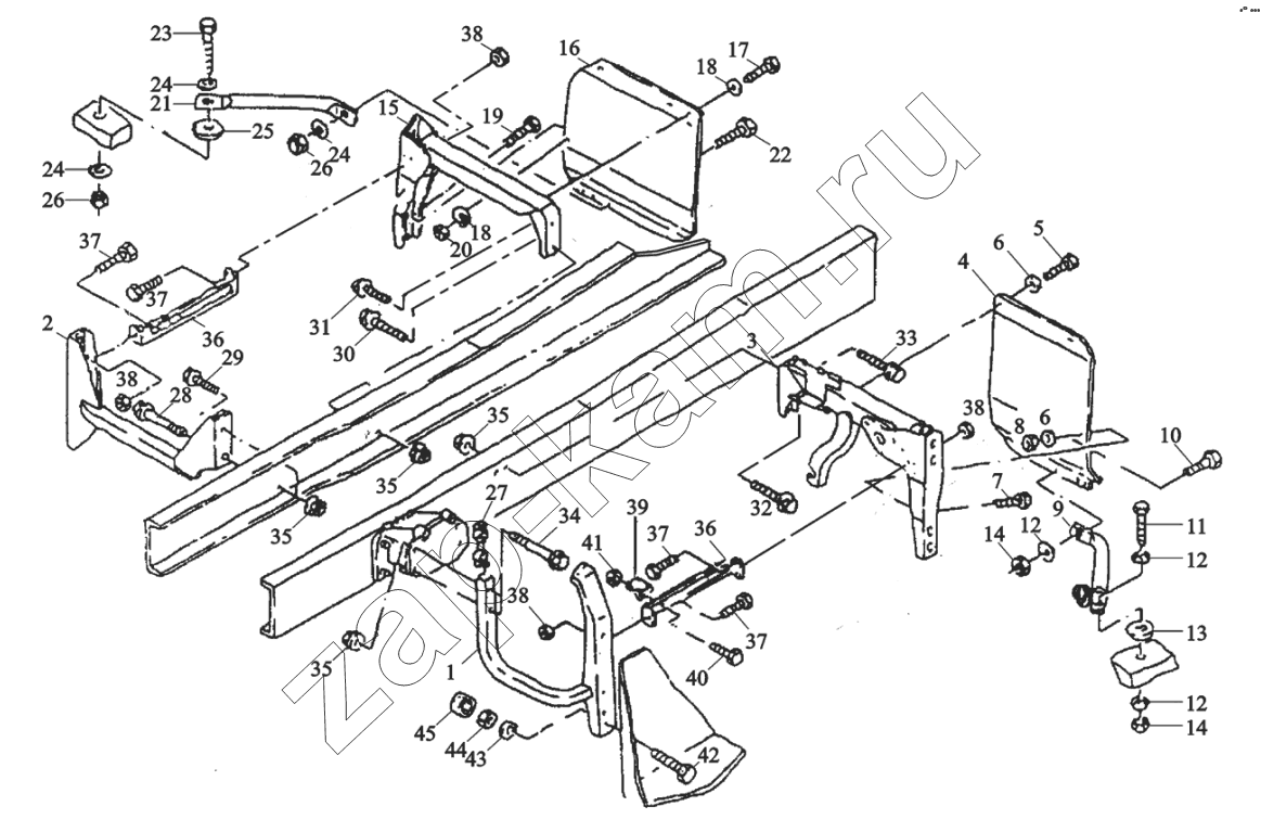 Схема/чертеж: FOOT PANEL BRACKET / Shaanxi Shacman SX3316DR366 (F2000)