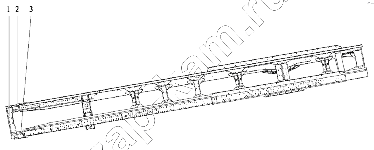 Схема/чертеж: FRAM FOREPART ACCESSORY / Shaanxi Shacman SX3316DR366 (F2000)