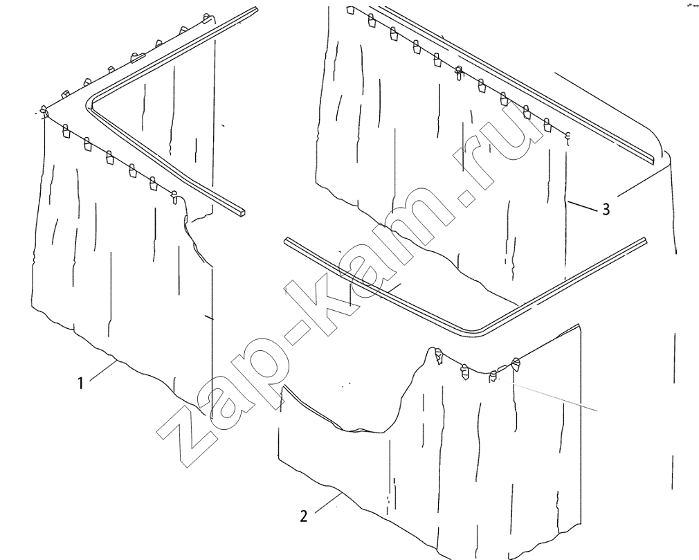 Схема/чертеж: AIL-ROUND CURTAIN / Shaanxi Shacman SX3316DR366 (F2000)