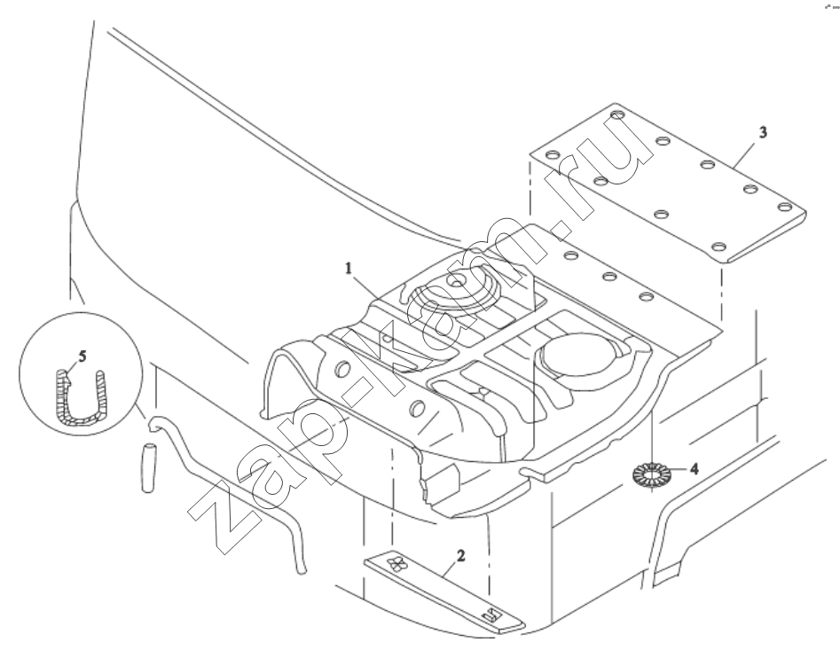 Схема/чертеж: ENGINE COWLING INSULATION / Shaanxi Shacman SX3316DR366 (F2000)